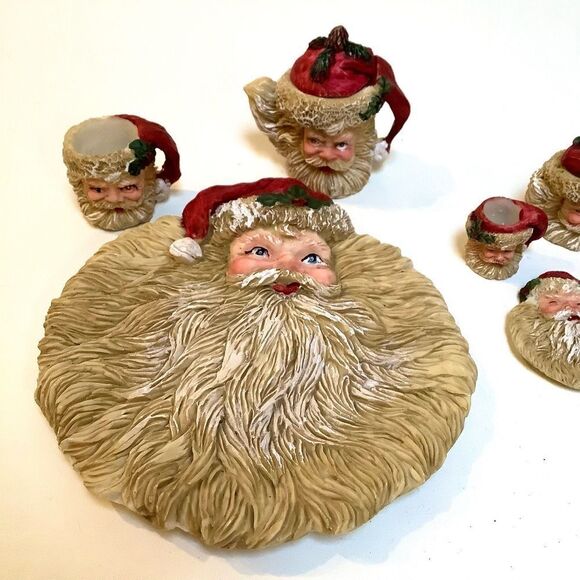 Mini Christmas Santa Tea Set 8 piece - Picture 1 of 7